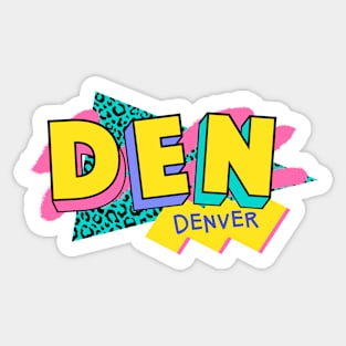 Denver, Colorado Retro 90s Logo Sticker